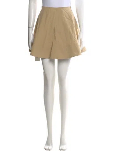 Pre-owned A.l.c Ruffle Embellishment Mini Skirt In Neutral