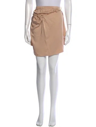 Pre-owned A.l.c Ruffle Embellishment Mini Skirt In Neutral