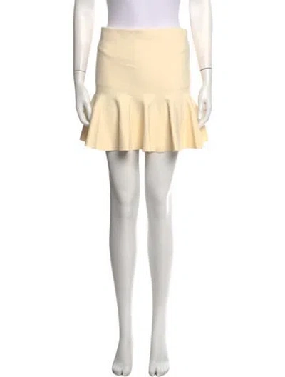 Pre-owned A.l.c Ruffle Embellishment Mini Skirt In Neutrals
