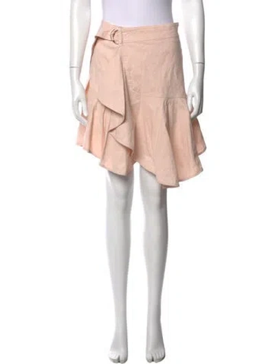 Pre-owned A.l.c Ruffle Embellishment Mini Skirt In Pink