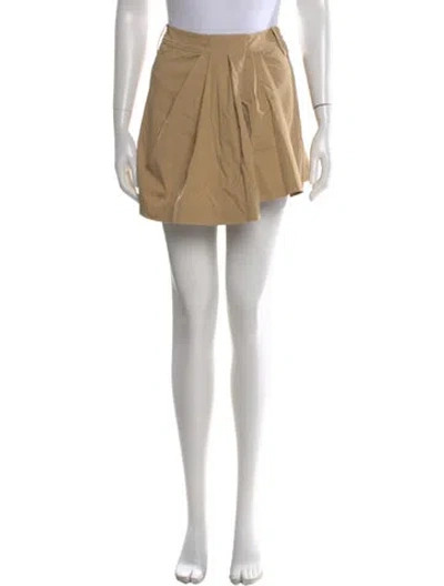 Pre-owned A.l.c Ruffle Embellishment Mini Skirt In Yellow