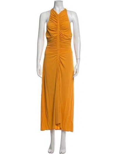 Pre-owned A.l.c Ruffle Embellishment Skirt Set In Orange/yellow