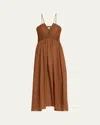 A.l.c A. L.c. Rumi Crocheted Trim Dress In Brown