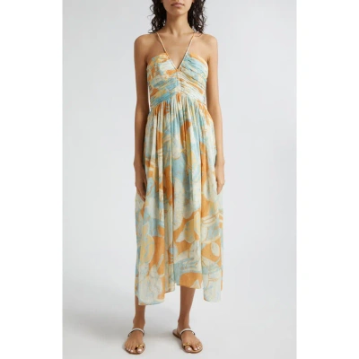 A.l.c . Rumi Printed Cotton Midi Dress In Multi