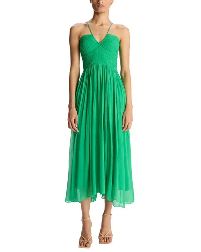 A.l.c . Rumi Silk Maxi Dress In Green