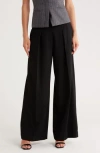 A.l.c . Ryder Pleated Front Wool Blend Bootcut Pants In Black