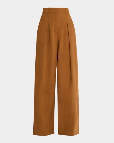 A.l.c Ryder Wide-leg Pants In Cognac