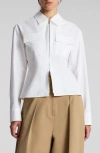A.l.c . Sage Stretch Cotton Shirt In White
