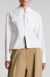 A.l.c . Sage Stretch Cotton Shirt In White