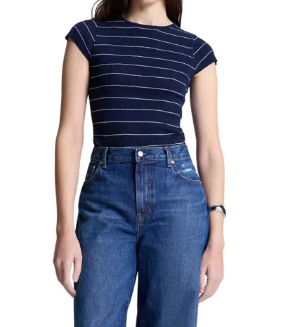 A.l.c Sam Top In Navy / White