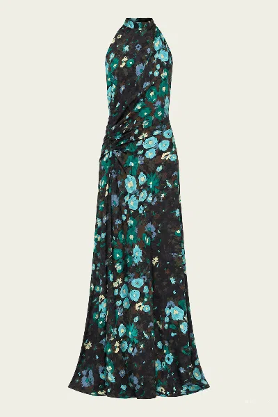 A.l.c Scarlett Gown In Evening Blue Multi In Black