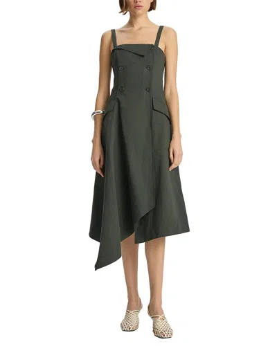 A.l.c . Scarlett Linen-blend Midi Dress In Black