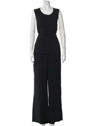 Pre-owned A.l.c Scoop Neck Jumpsuit In Black