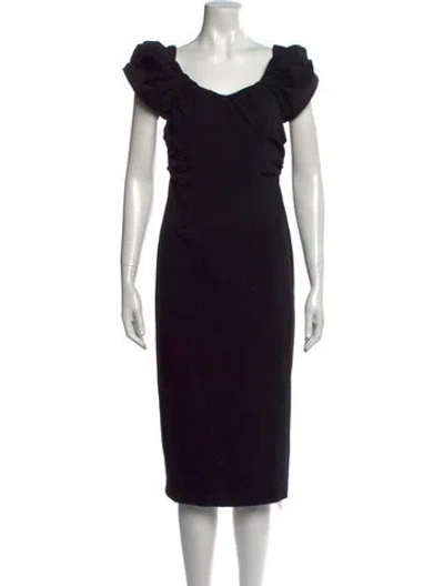 Pre-owned A.l.c Scoop Neck Knee-length Dress In Black