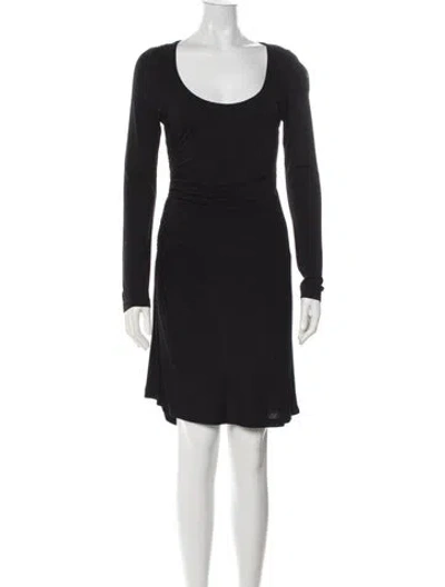 Pre-owned A.l.c Scoop Neck Knee-length Dress In Black