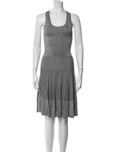 Pre-owned A.l.c Scoop Neck Knee-length Dress In Gray