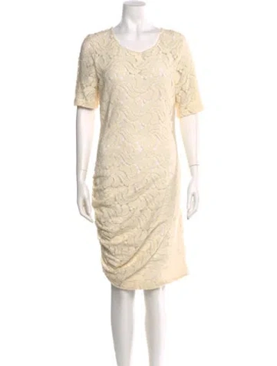 Pre-owned A.l.c Scoop Neck Knee-length Dress In Neutral