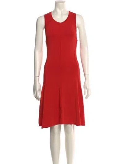 Pre-owned A.l.c Scoop Neck Knee-length Dress In Orange