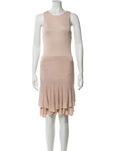 Pre-owned A.l.c Scoop Neck Knee-length Dress In Pink
