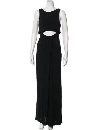 Pre-owned A.l.c Scoop Neck Long Dress In Black