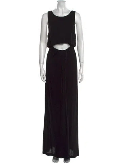 Pre-owned A.l.c Scoop Neck Long Dress In Black