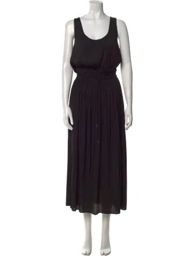 Pre-owned A.l.c Scoop Neck Long Dress In Black