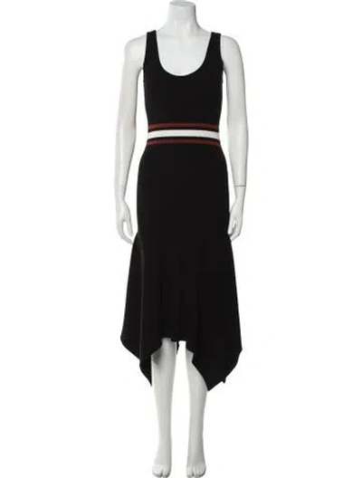 Pre-owned A.l.c Scoop Neck Long Dress In Black