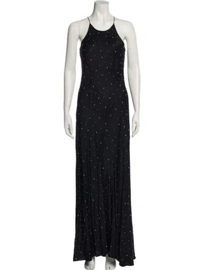Pre-owned A.l.c Scoop Neck Long Dress In Black