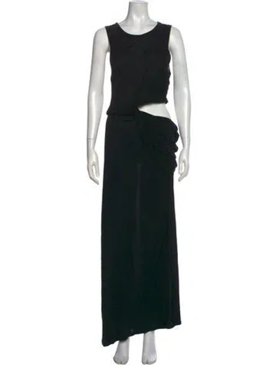 Pre-owned A.l.c Scoop Neck Long Dress In Black