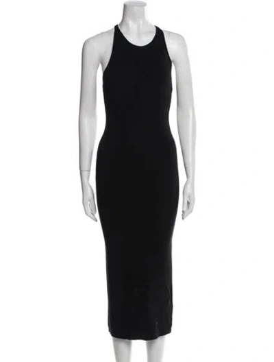 Pre-owned A.l.c Scoop Neck Long Dress In Black