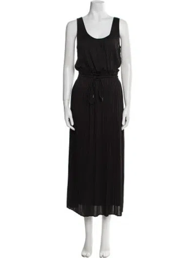 Pre-owned A.l.c Scoop Neck Long Dress In Black