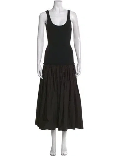 Pre-owned A.l.c Scoop Neck Long Dress In Black