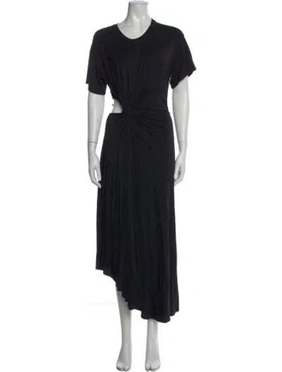 Pre-owned A.l.c Scoop Neck Long Dress In Black