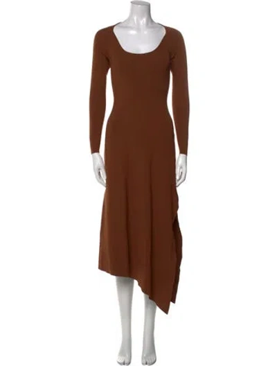 Pre-owned A.l.c Scoop Neck Long Dress In Brown