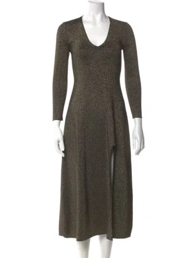 Pre-owned A.l.c Scoop Neck Long Dress In Multi