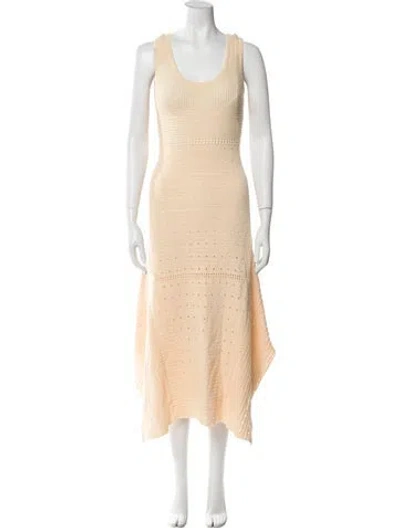 Pre-owned A.l.c Scoop Neck Long Dress In Neutral