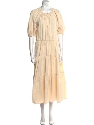 Pre-owned A.l.c Scoop Neck Long Dress In Neutral