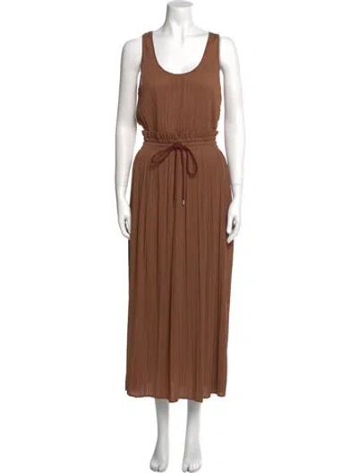 Pre-owned A.l.c Scoop Neck Long Dress In Neutral