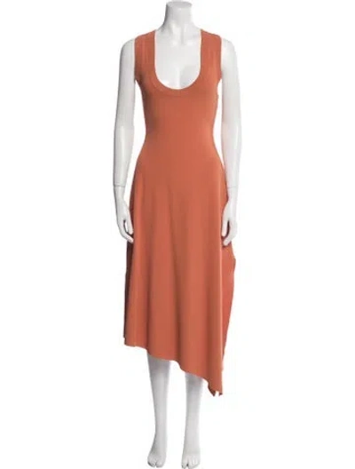 Pre-owned A.l.c Scoop Neck Long Dress In Orange