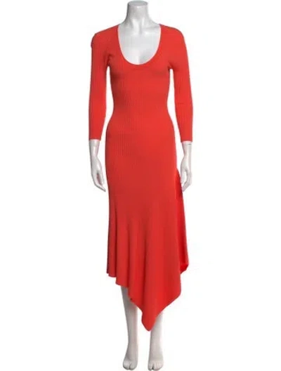 Pre-owned A.l.c Scoop Neck Long Dress In Orange