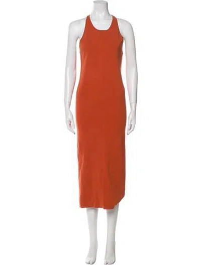 Pre-owned A.l.c Scoop Neck Long Dress In Orange