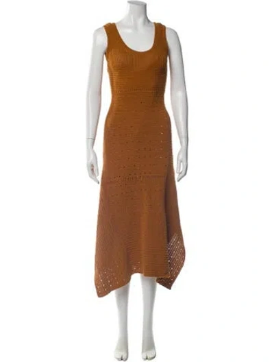 Pre-owned A.l.c Scoop Neck Long Dress In Orange