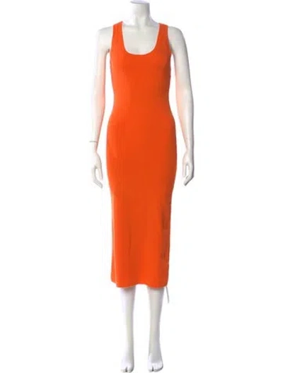 Pre-owned A.l.c Scoop Neck Long Dress In Orange