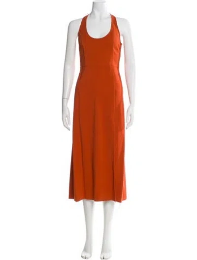 Pre-owned A.l.c Scoop Neck Long Dress In Orange
