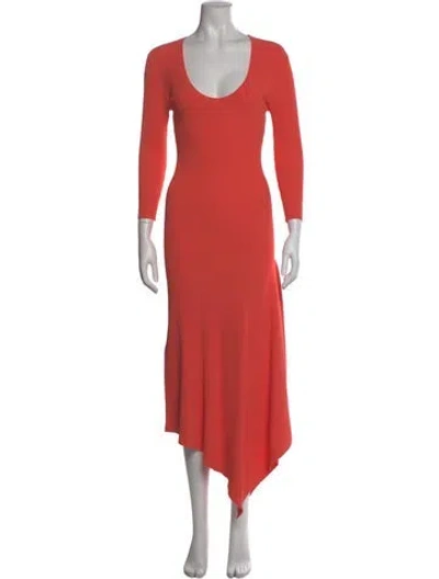 Pre-owned A.l.c Scoop Neck Long Dress In Orange