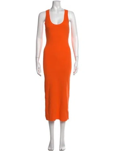 Pre-owned A.l.c Scoop Neck Long Dress In Orange