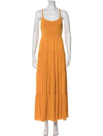 Pre-owned A.l.c Scoop Neck Long Dress In Orange