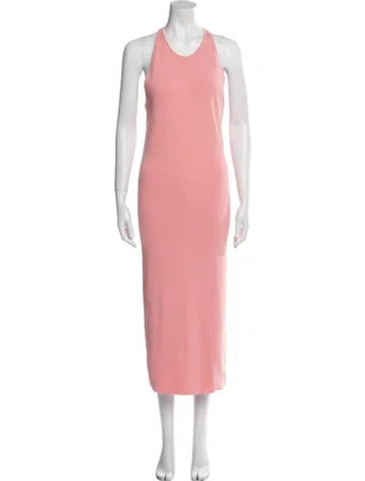 Pre-owned A.l.c Scoop Neck Long Dress In Pink
