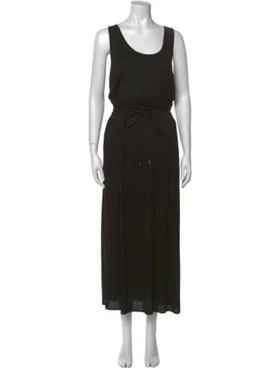 Pre-owned A.l.c Scoop Neck Long Dress W/ Tags In Black