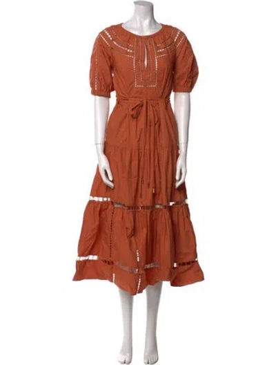 Pre-owned A.l.c Scoop Neck Long Dress W/ Tags In Orange